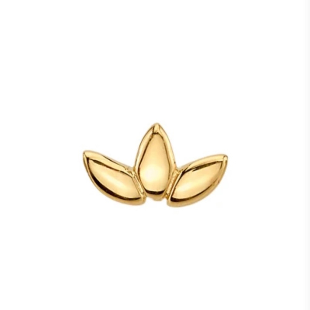 BVLA Yellow Gold Flat Marquise Fan Threadless End